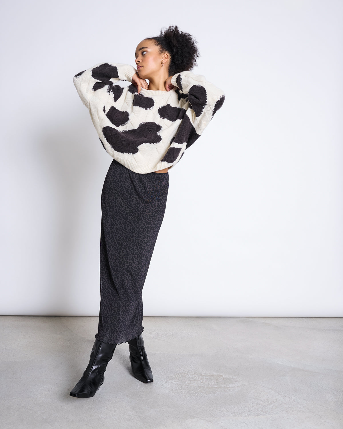 BRAIDED COW JUMPER OREN OFFWHITE ZARTBITTER GOTS Sweater jan-n-june 2