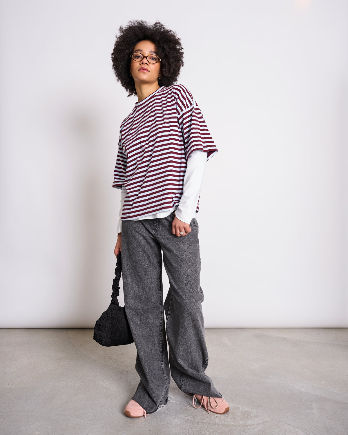 BOXY T-SHIRT TEMEL RED BLUE STRIPED T-shirt jan-n-june 2