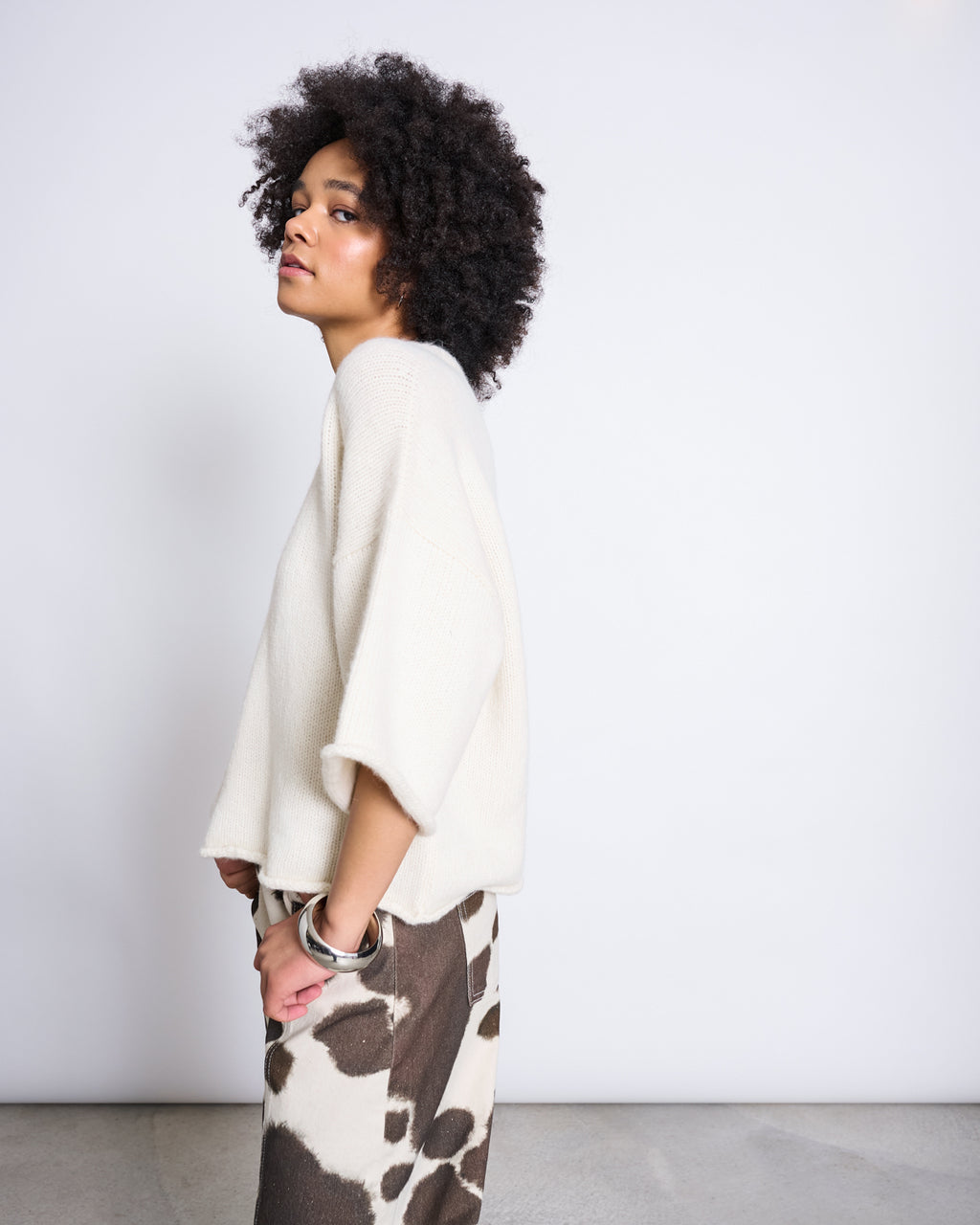 ALPACA KNIT SHIRT VAIL OFFWHITE Sweater jan-n-june 8