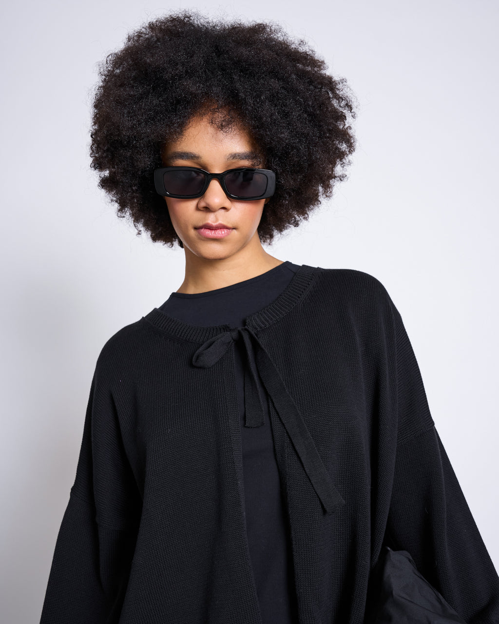 LOOSE TIE CARDIGAN ZEA BLACK GOTS Cardigan jan-n-june 3