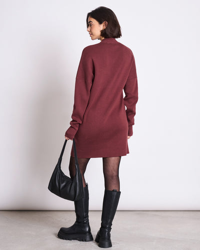 KNIT DRESS NUNA INTENSE RUST GOTS