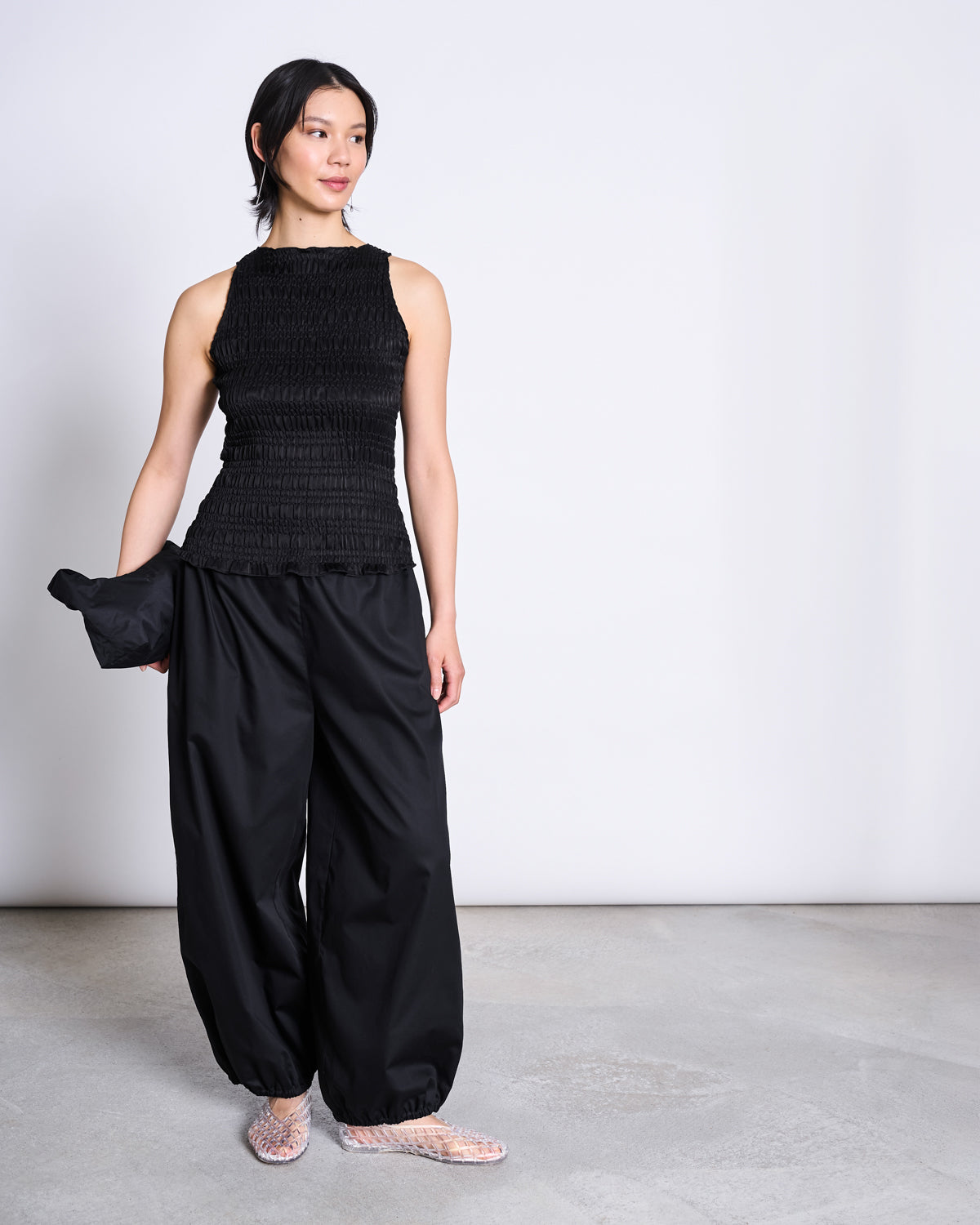 SMOCKED TANK TOP TARIS BLACK T-shirt jan-n-june 3