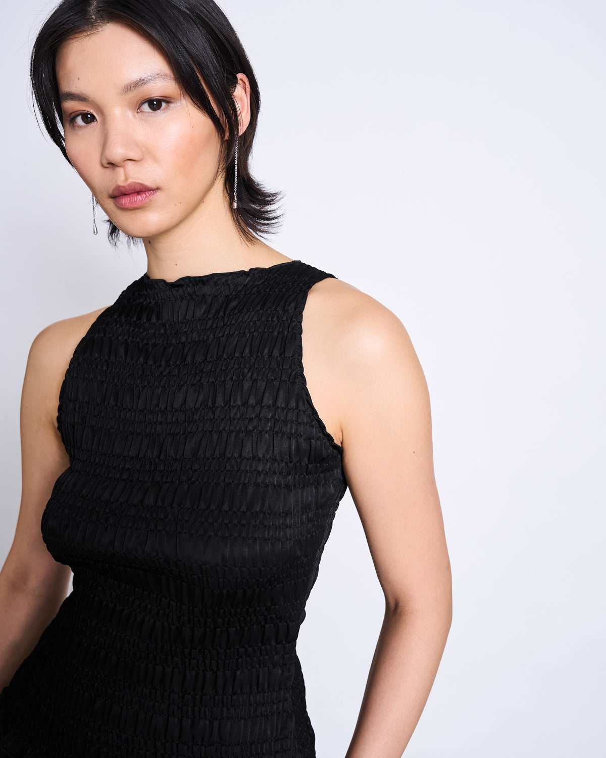 SMOCKED TANK TOP TARIS BLACK T-shirt jan-n-june 1