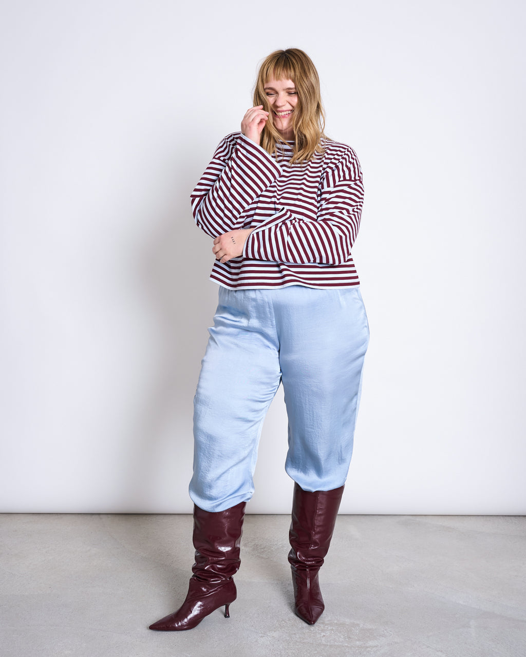 FLOWY WIDE PANTS NALI MID BLUE Pants jan-n-june 5