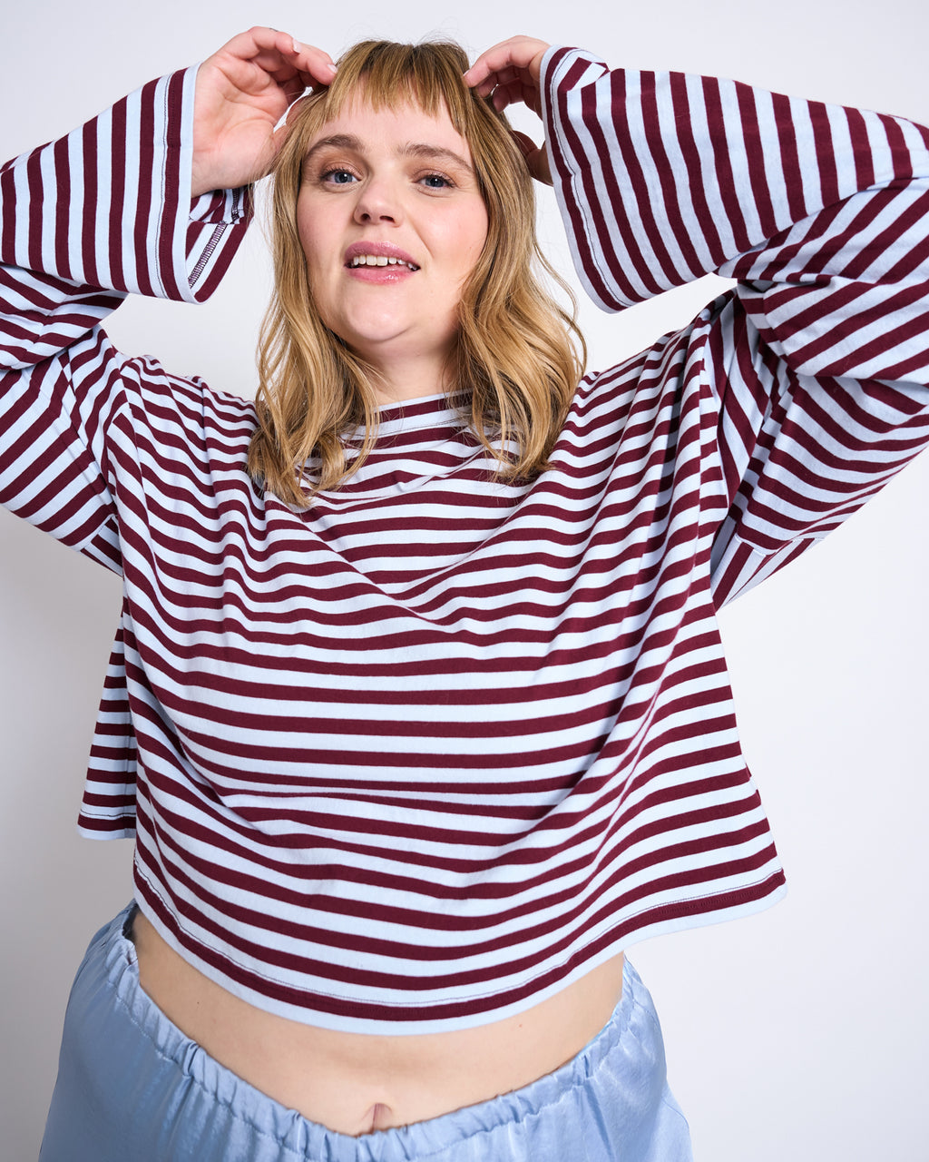BOXY LONGSLEEVE ANKIRA RED BLUE STRIPED Longsleeve jan-n-june 2