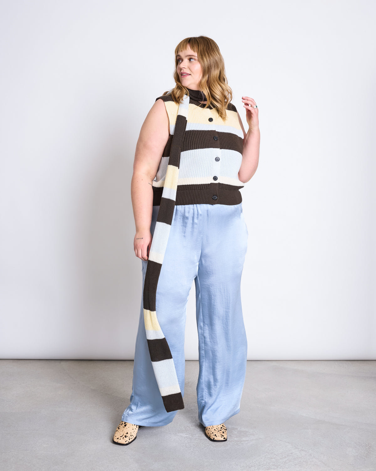 FLOWY WIDE PANTS NALI MID BLUE Pants jan-n-june 2
