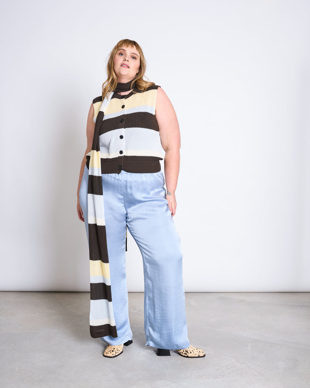 FLOWY WIDE PANTS NALI MID BLUE Pants jan-n-june 1