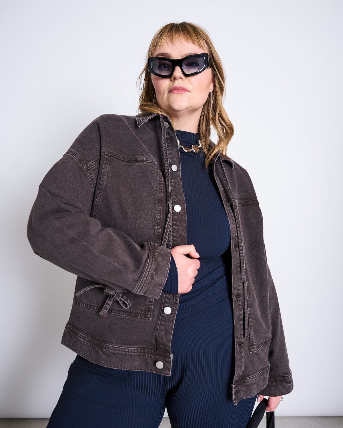 RELAXED DENIM JACKET FINA MUD GOTS Jacket jan-n-june 1