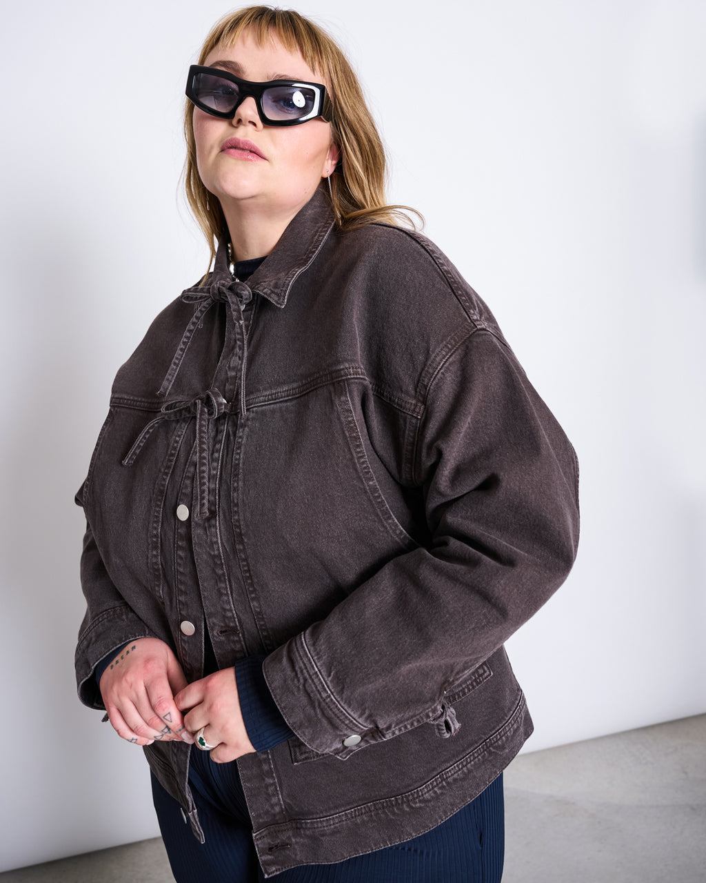 RELAXED DENIM JACKET FINA MUD GOTS Jacket jan-n-june 3