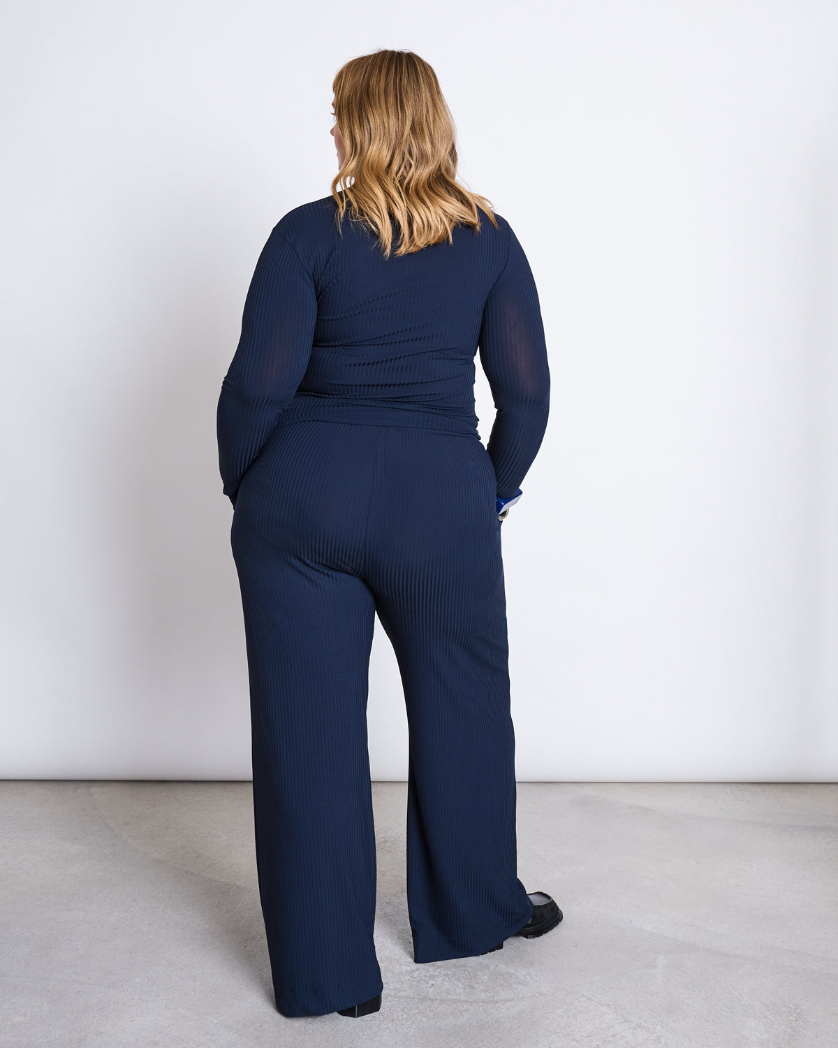 TENCEL™ LYOCELL RIB PANTS SMILLA NIGHTFALL Pants jan-n-june 10