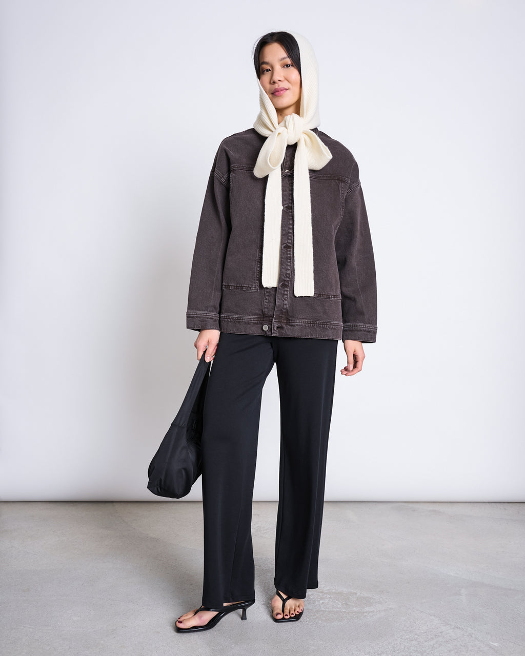 LAMBSWOOL HOODED SCARF NIRA OFFWHITE GOTS Accessories jan-n-june 4