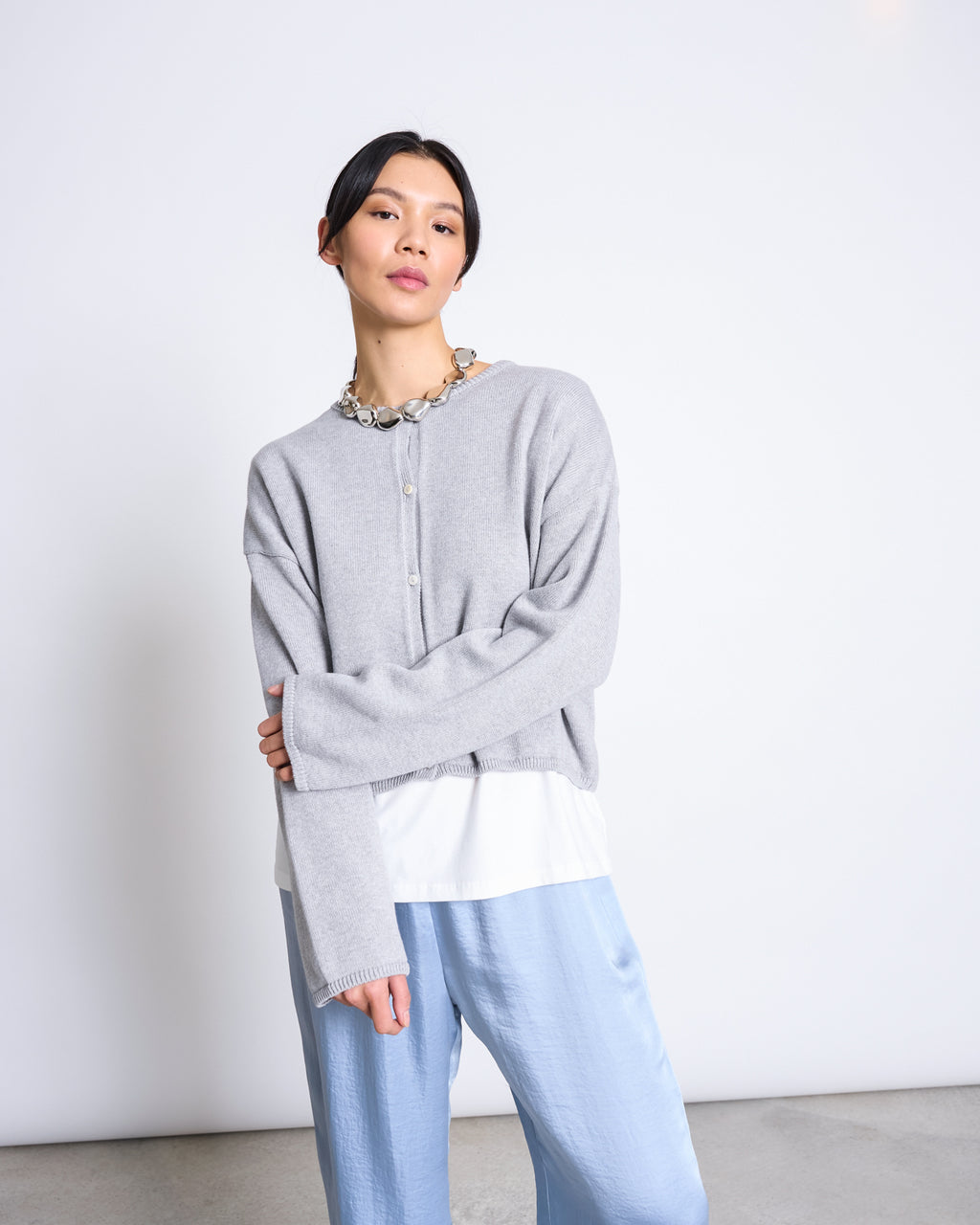 LIGHT CARDIGAN ASAS LIGHT GREY GOTS Cardigan jan-n-june 2