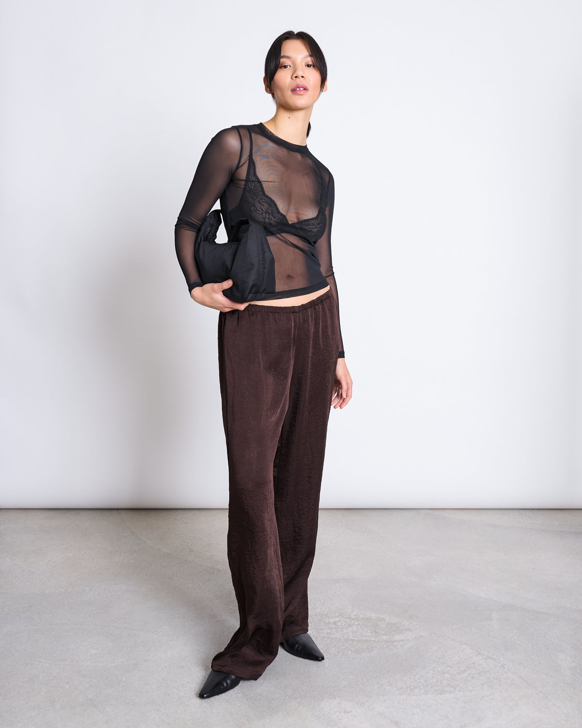 MESH LONGSLEEVE DORA BLACK