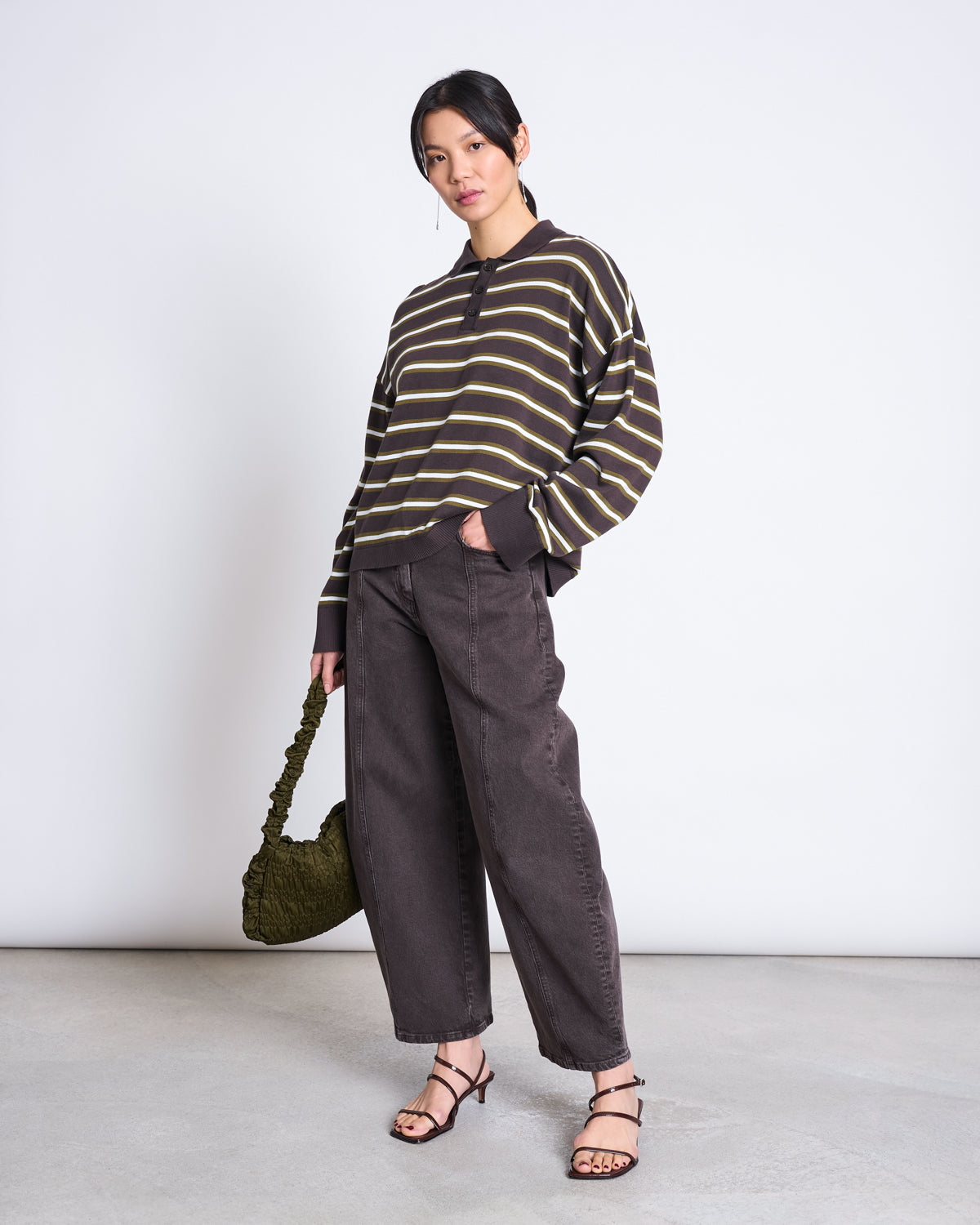 KNIT POLO SWEATER ETTA ZARTBITTER STRIPED GOTS Sweater jan-n-june 1