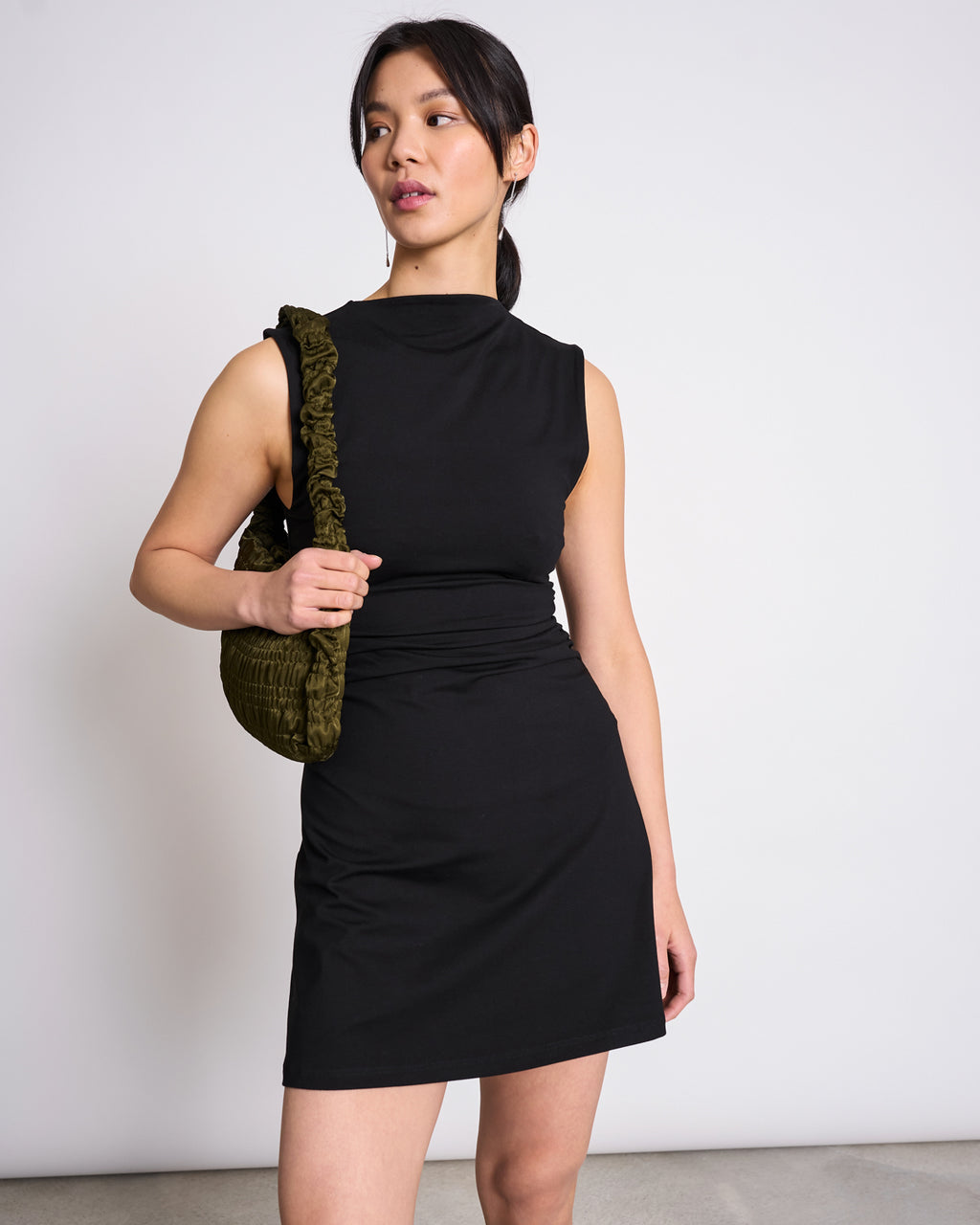 RUFFLED MINI DRESS MARVA BLACK GOTS Dress jan-n-june 2