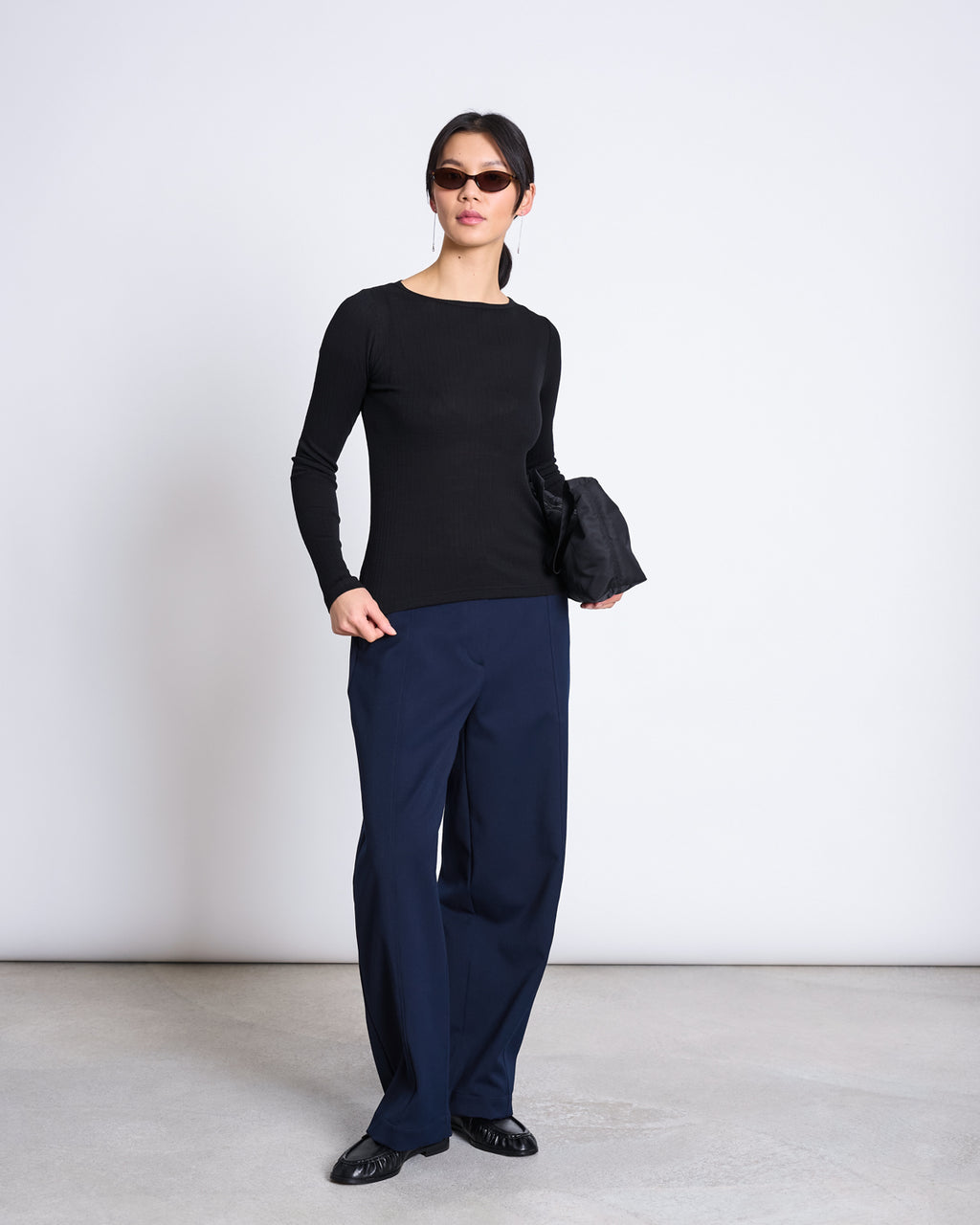 MERINOWOOL RIB LONGSLEEVE TILLA BLACK Longsleeve jan-n-june 1