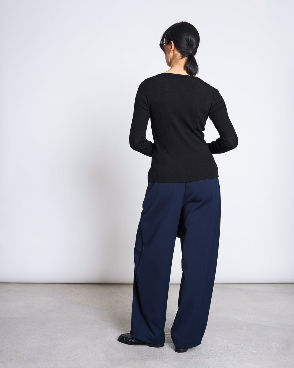 MERINOWOOL RIB LONGSLEEVE TILLA BLACK Longsleeve jan-n-june 4