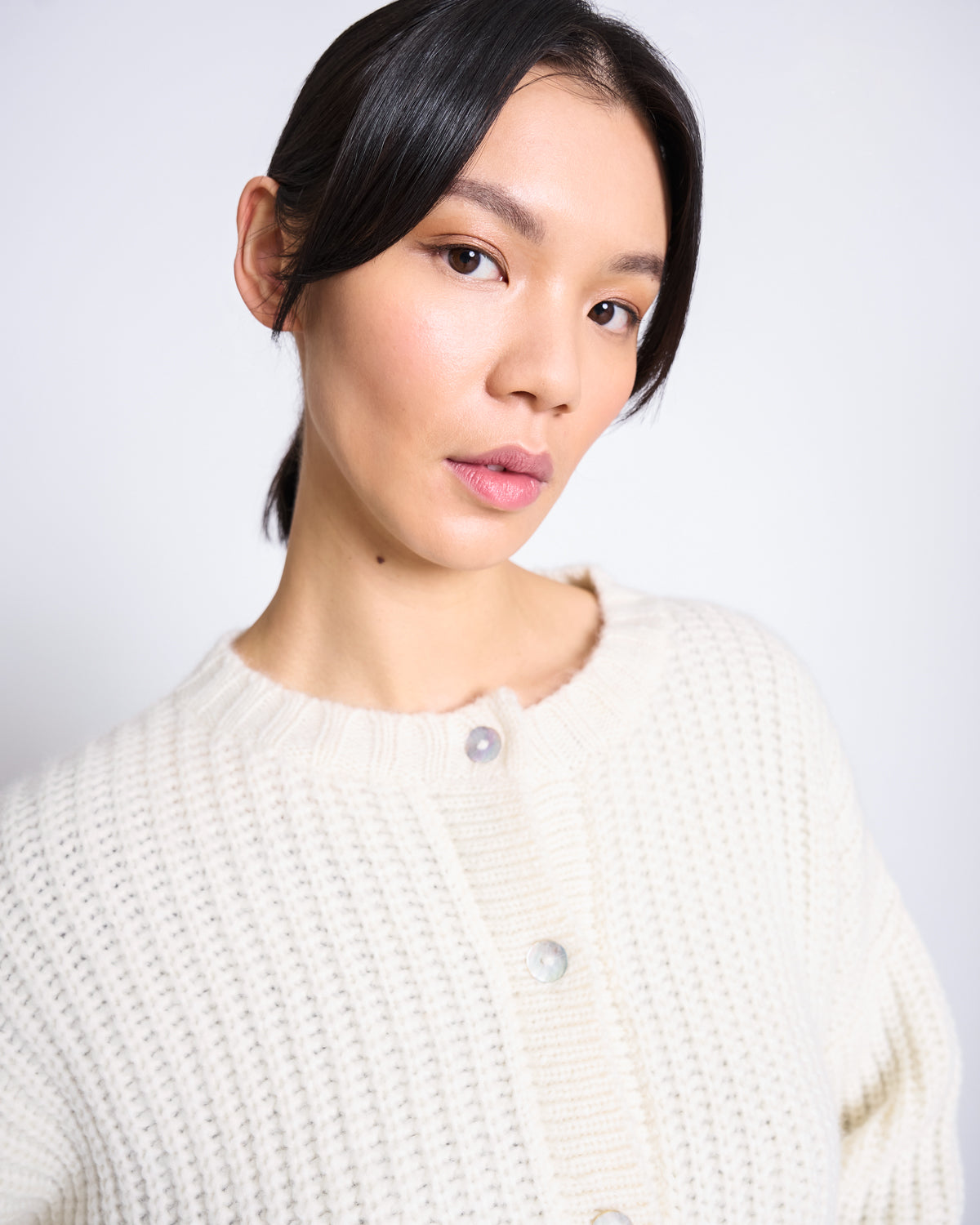 ALPACA CREWNECK CARDIGAN BENI OFFWHITE Cardigan jan-n-june 2
