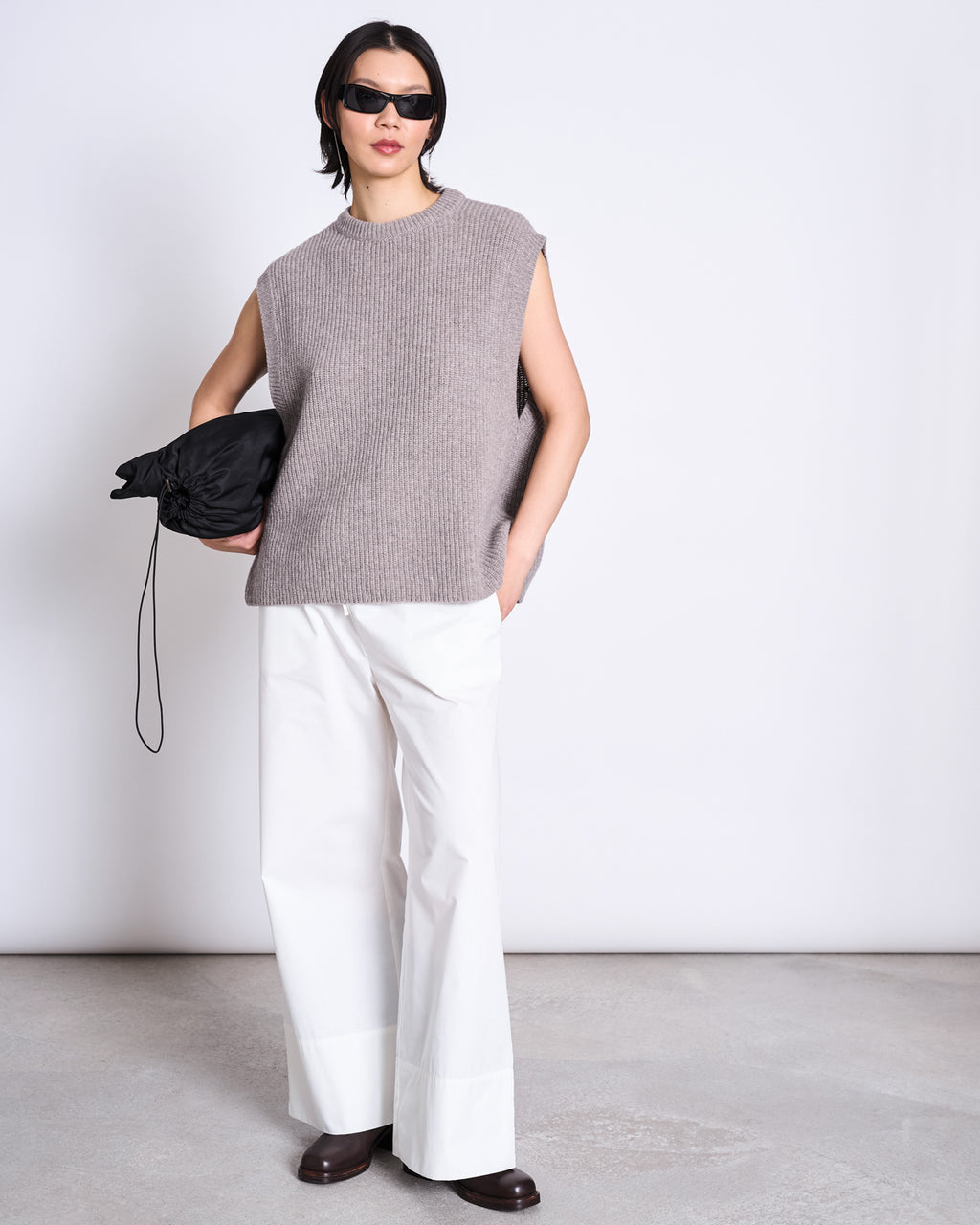 LAMBSWOOL SLIPOVER PURL OAT GOTS Sweater jan-n-june 1