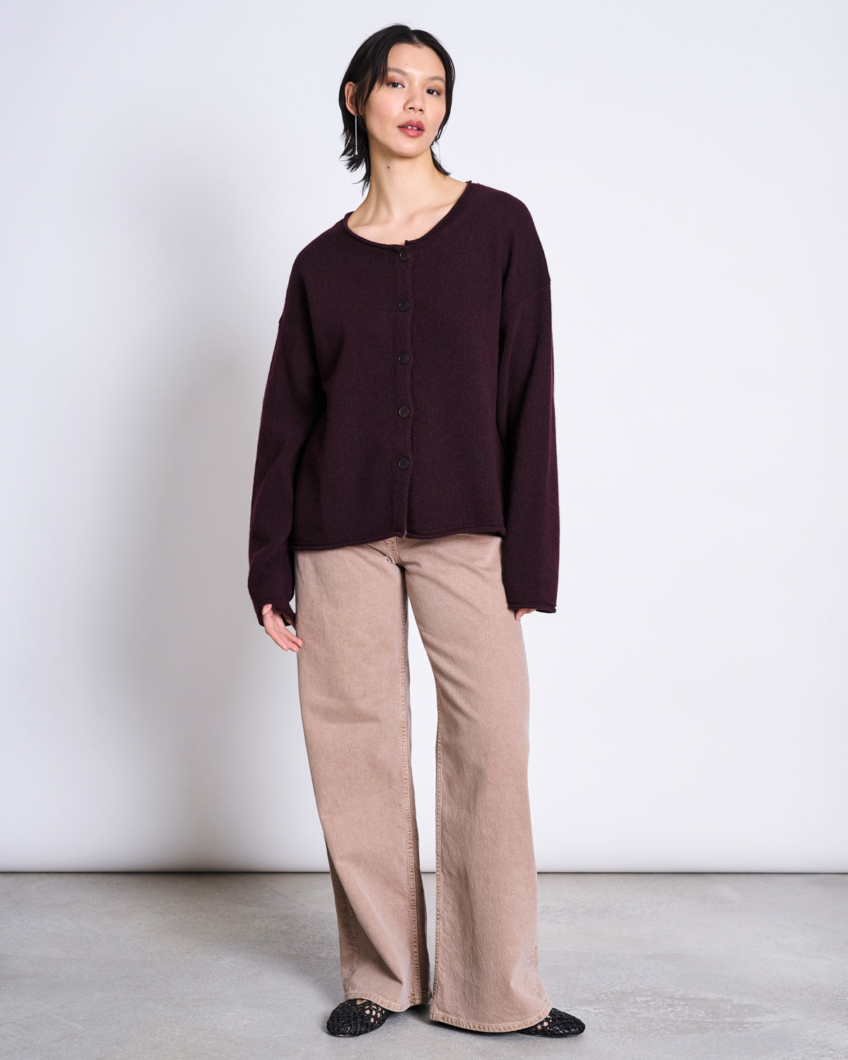 OVERSIZED WOOL CARDIGAN TINCO CHERRY LACQUER GOTS Cardigan jan-n-june 2