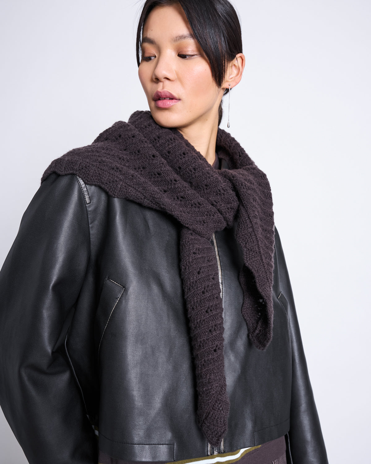 LAMBSWOOL TRIANGLE SCARF ELVA ZARTBITTER GOTS