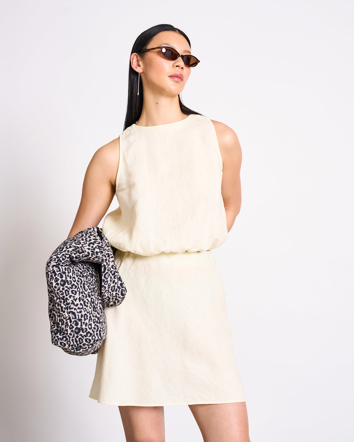 LINEN MINI SKIRT CERCIS BUTTERMILK Skirt jan-n-june 3