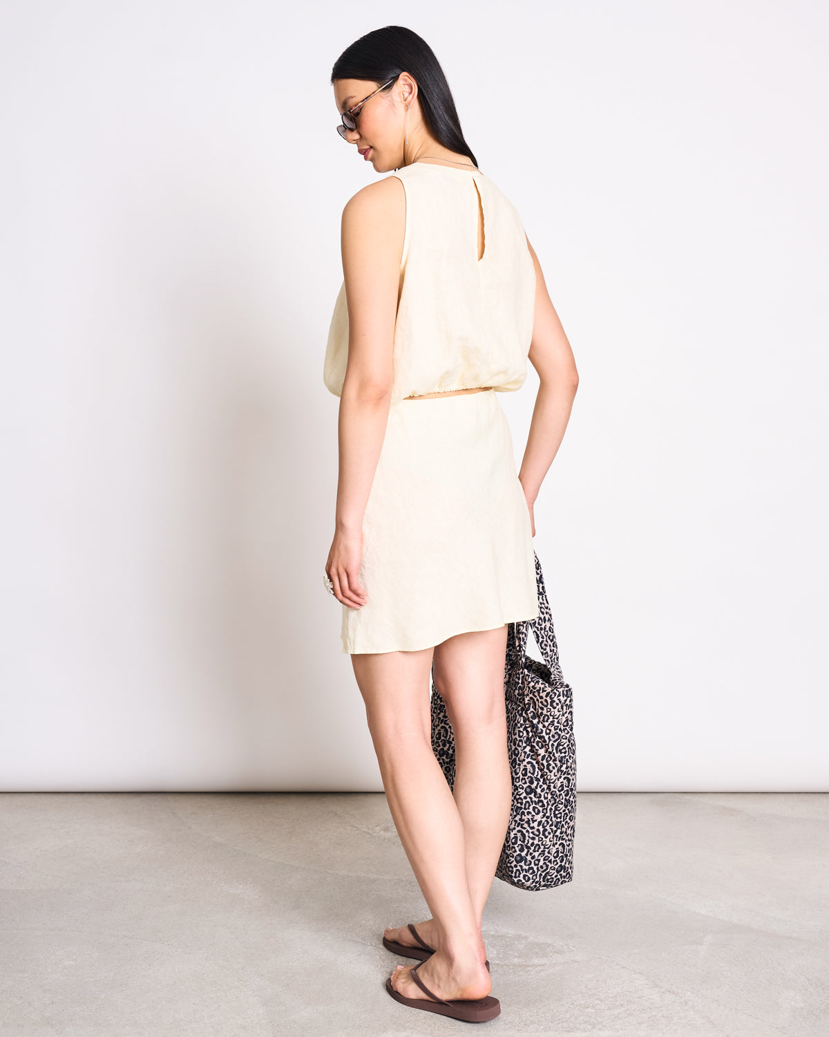 LINEN MINI SKIRT CERCIS BUTTERMILK Skirt jan-n-june 4