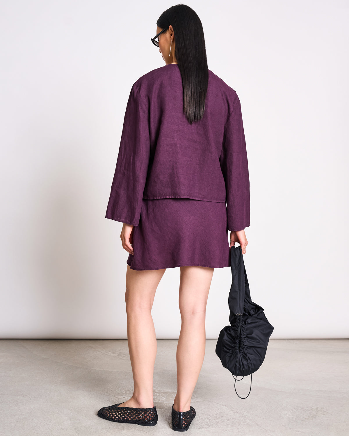 LINEN MINI SKIRT CERCIS CHERRY LACQUER Skirt jan-n-june 4