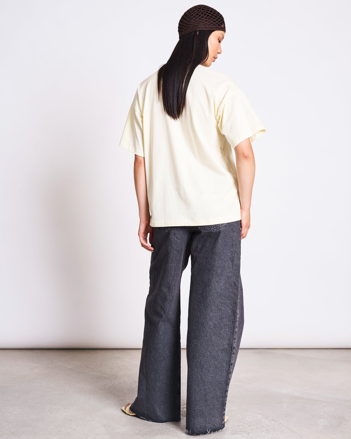 SLITTED T-SHIRT NADIL BUTTERMILK