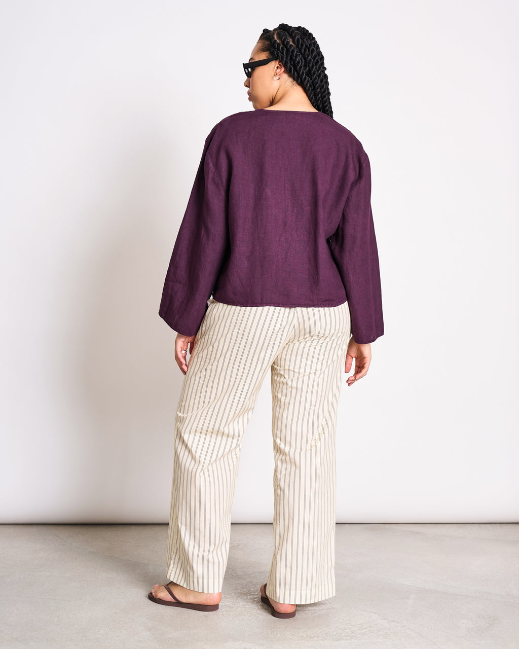 MID RISE LOOSE PANTS CETOS BUTTERMILK STRIPED GOTS Pants jan-n-june 13
