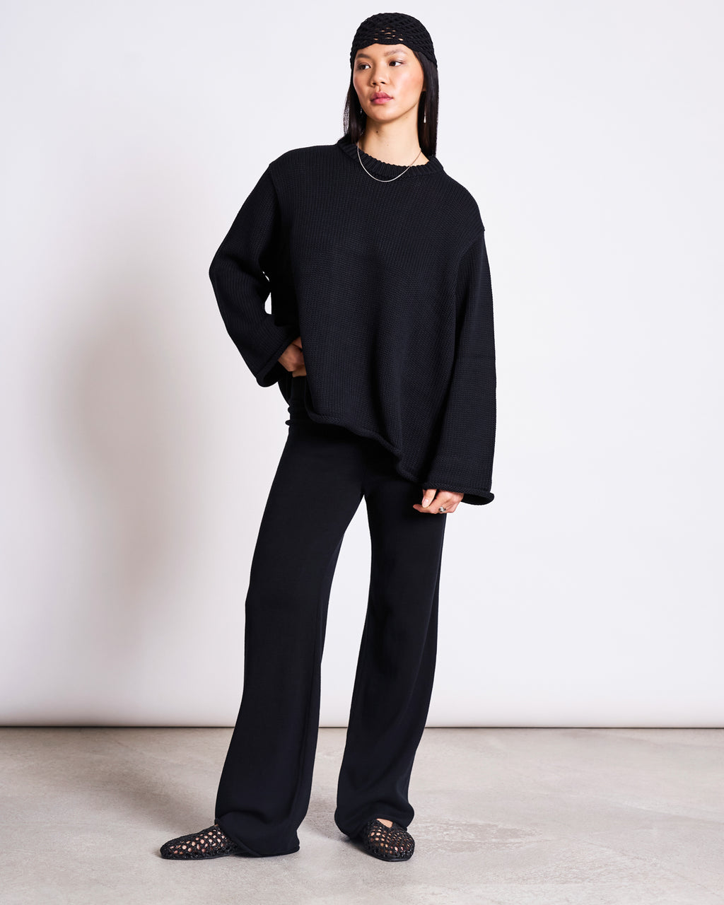 KNIT PANTS ANA BLACK GOTS