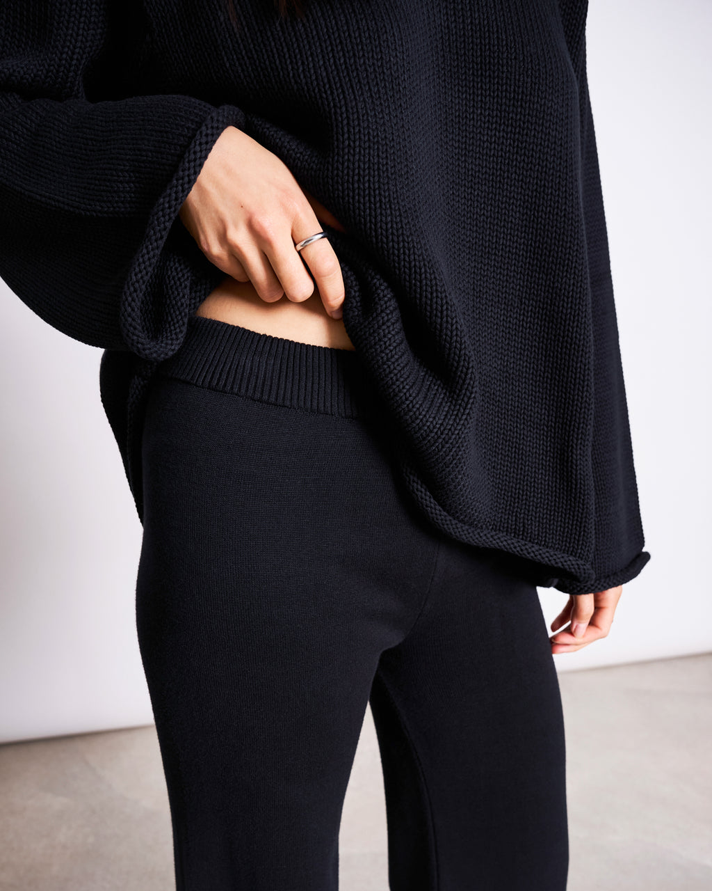 KNIT PANTS ANA BLACK GOTS