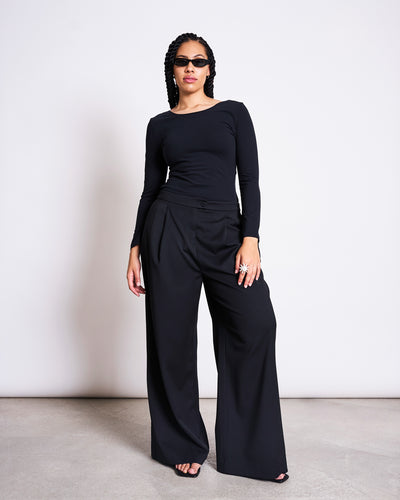 BALLERINA LONGSLEEVE LEON SOFT BLACK GOTS