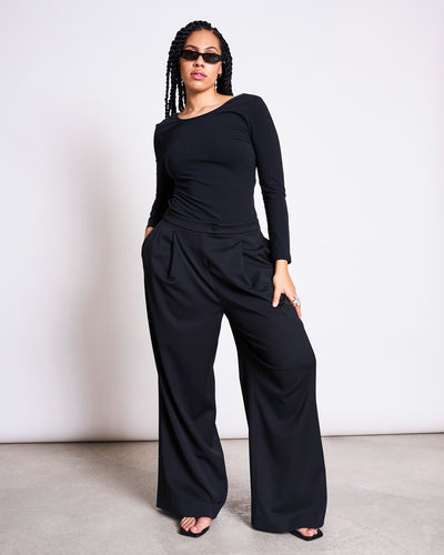 BALLERINA LONGSLEEVE LEON SOFT BLACK GOTS