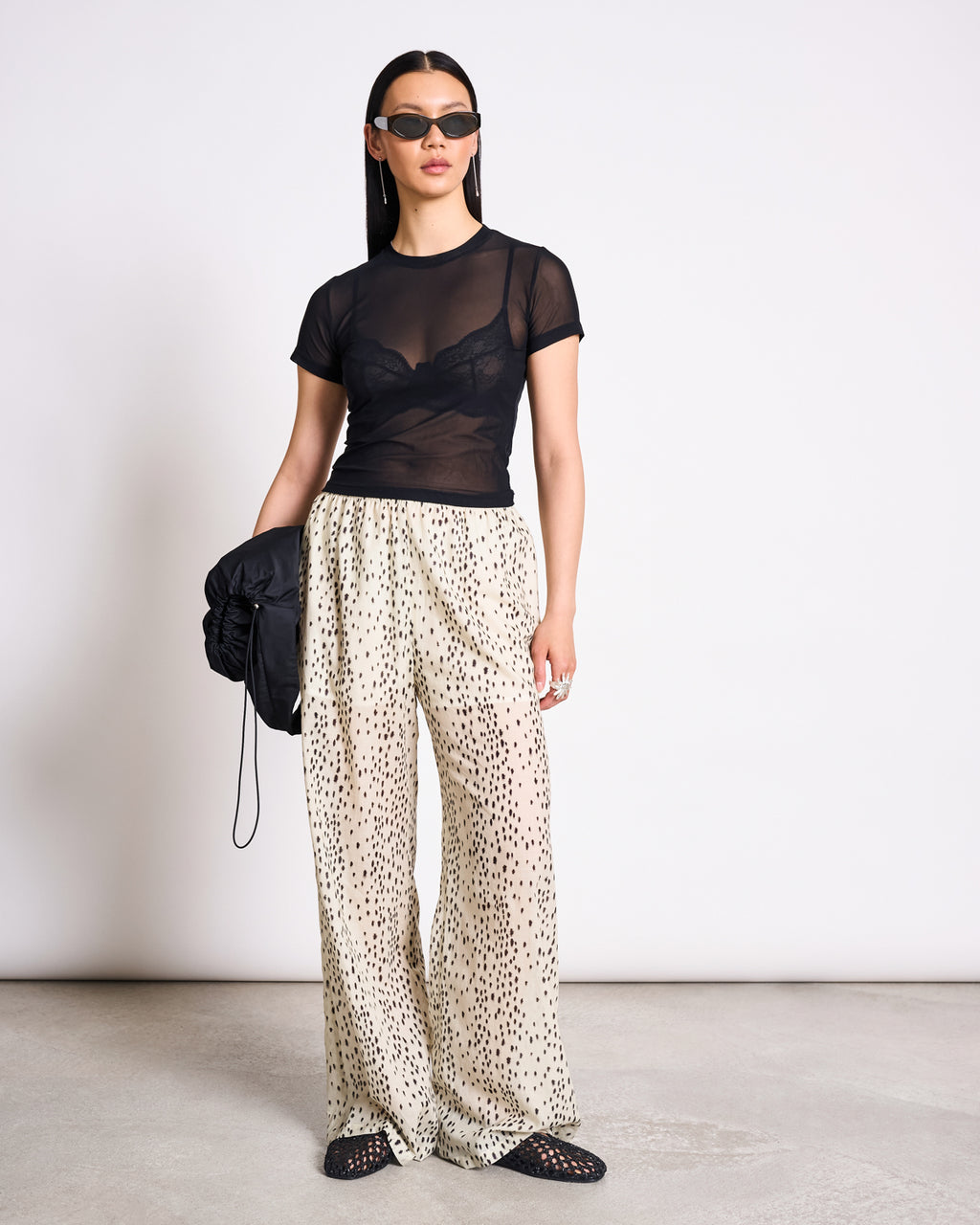 MESH T-SHIRT EVIE BLACK