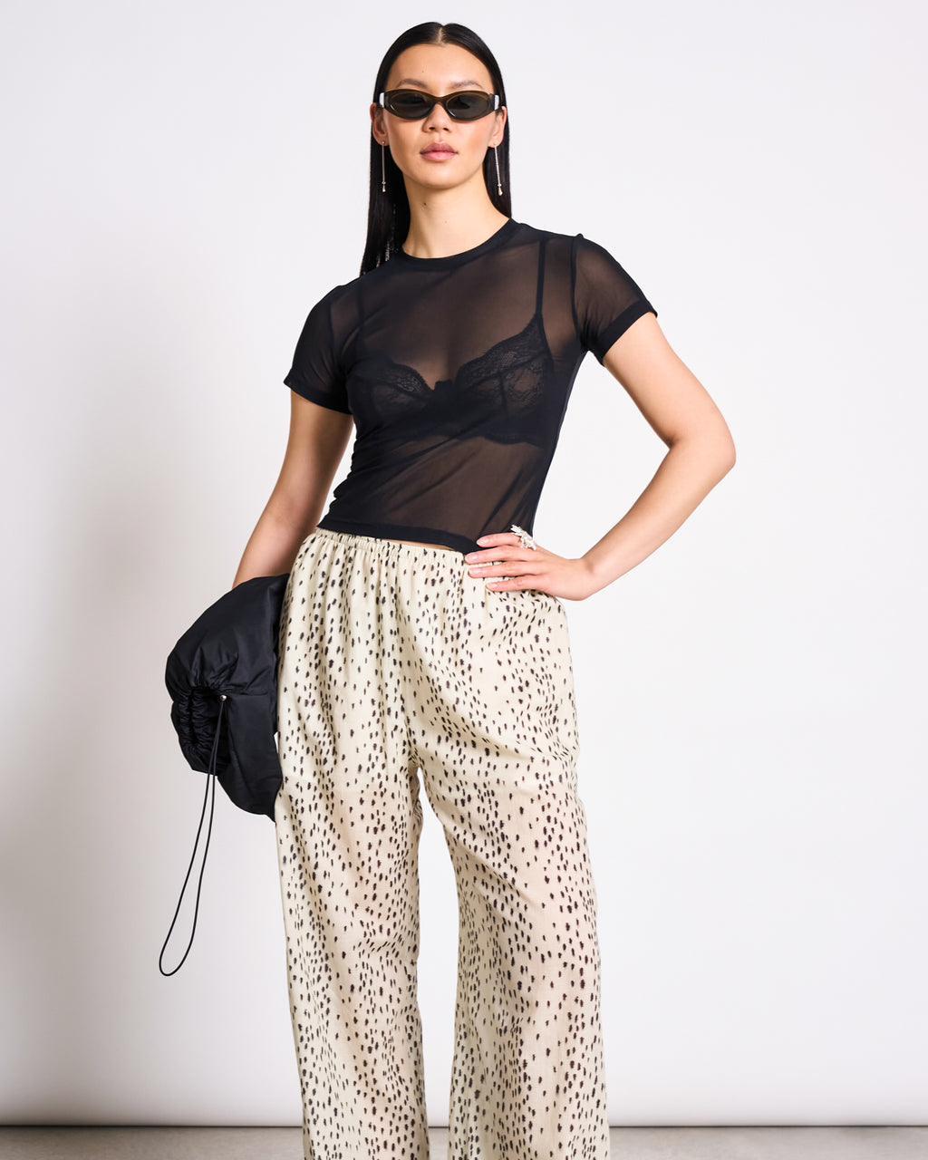 MESH T-SHIRT EVIE BLACK