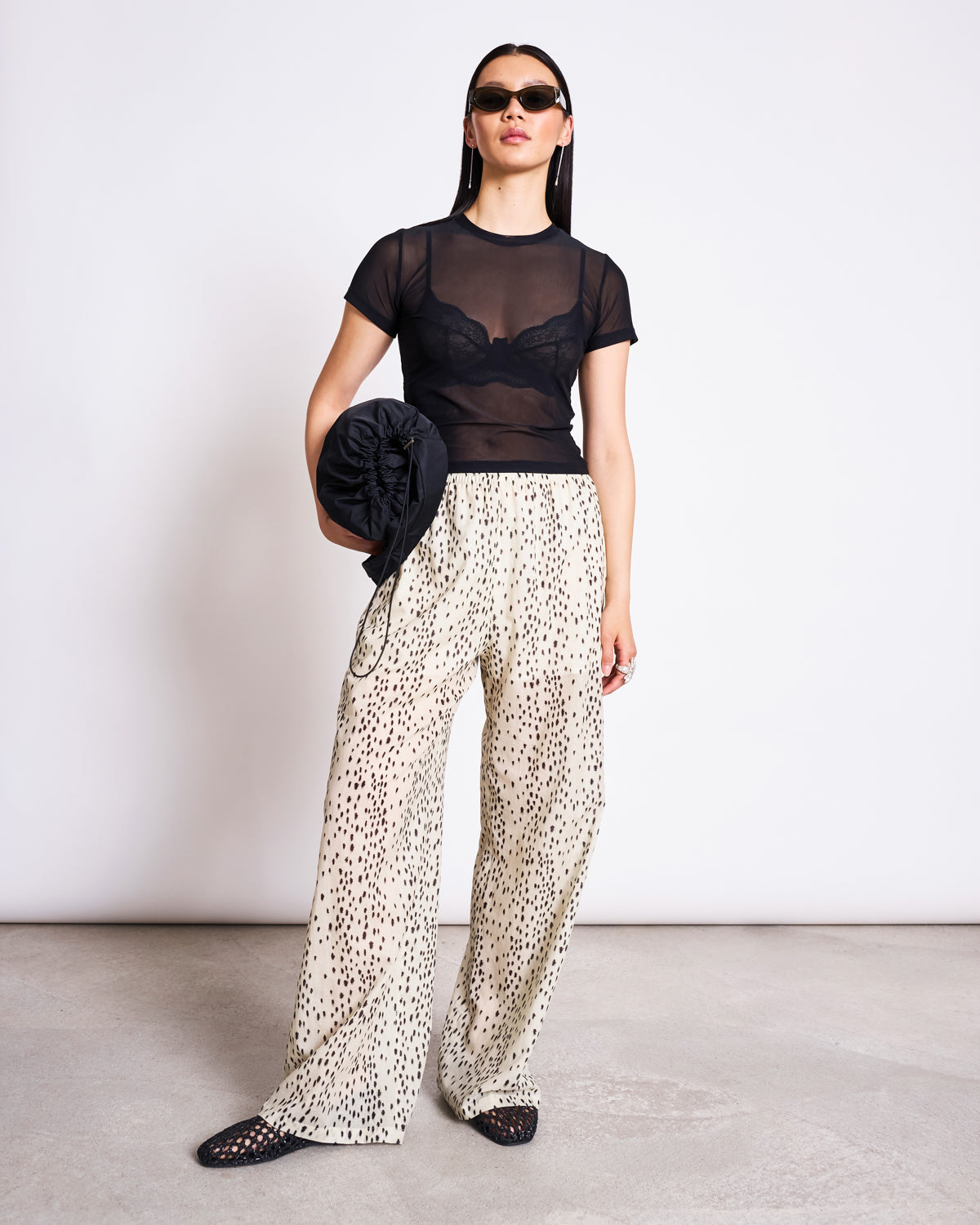 MESH T-SHIRT EVIE BLACK