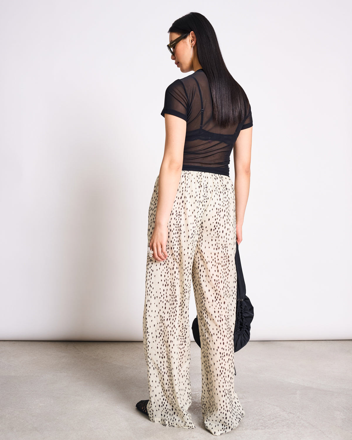 MESH T-SHIRT EVIE BLACK