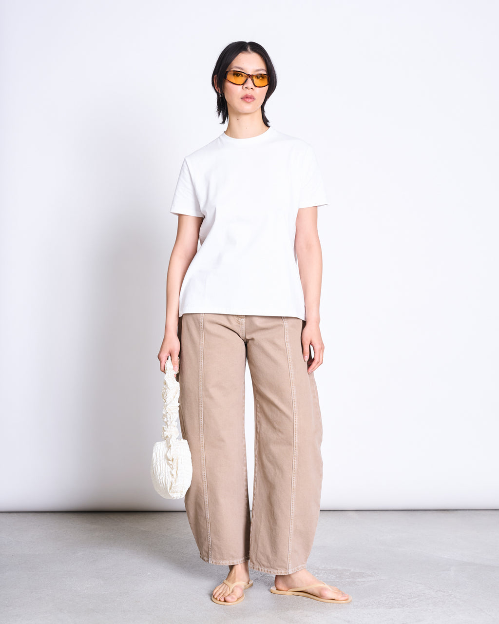 BRUSHED T-SHIRT BOY PLAIN WHITE GOTS t-shirt jan-n-june 1