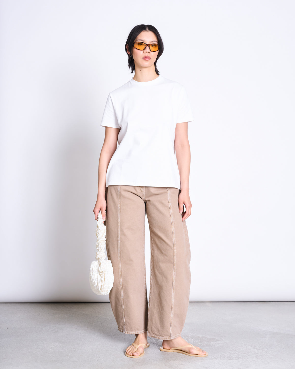BRUSHED T-SHIRT BOY PLAIN WHITE GOTS t-shirt jan-n-june 1