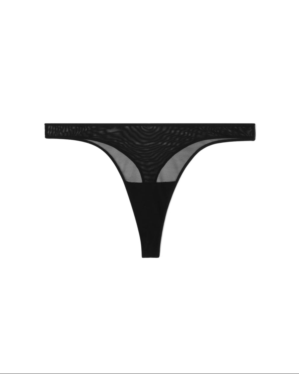 UNDERSTATEMENT MESH THONG BLACK