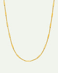 The jan-n-june DEAR DARLING BERLIN DELICATE NECKLACE WITH FINE BARS GOLD is a dainty gold necklace with fine bar accents, crafted from recycled 925 Sterling Silver and shown on a simple light background.