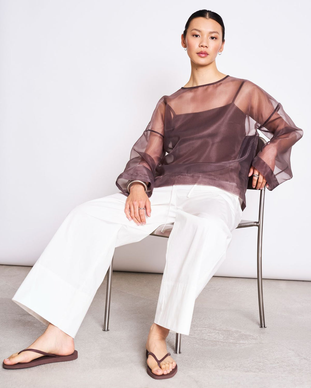 ORGANZA LONGSLEEVE SIMIA MUD Longsleeve jan-n-june 2