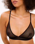UNDERSTATEMENT MESH TRIANGLE BRALETTE BLACK