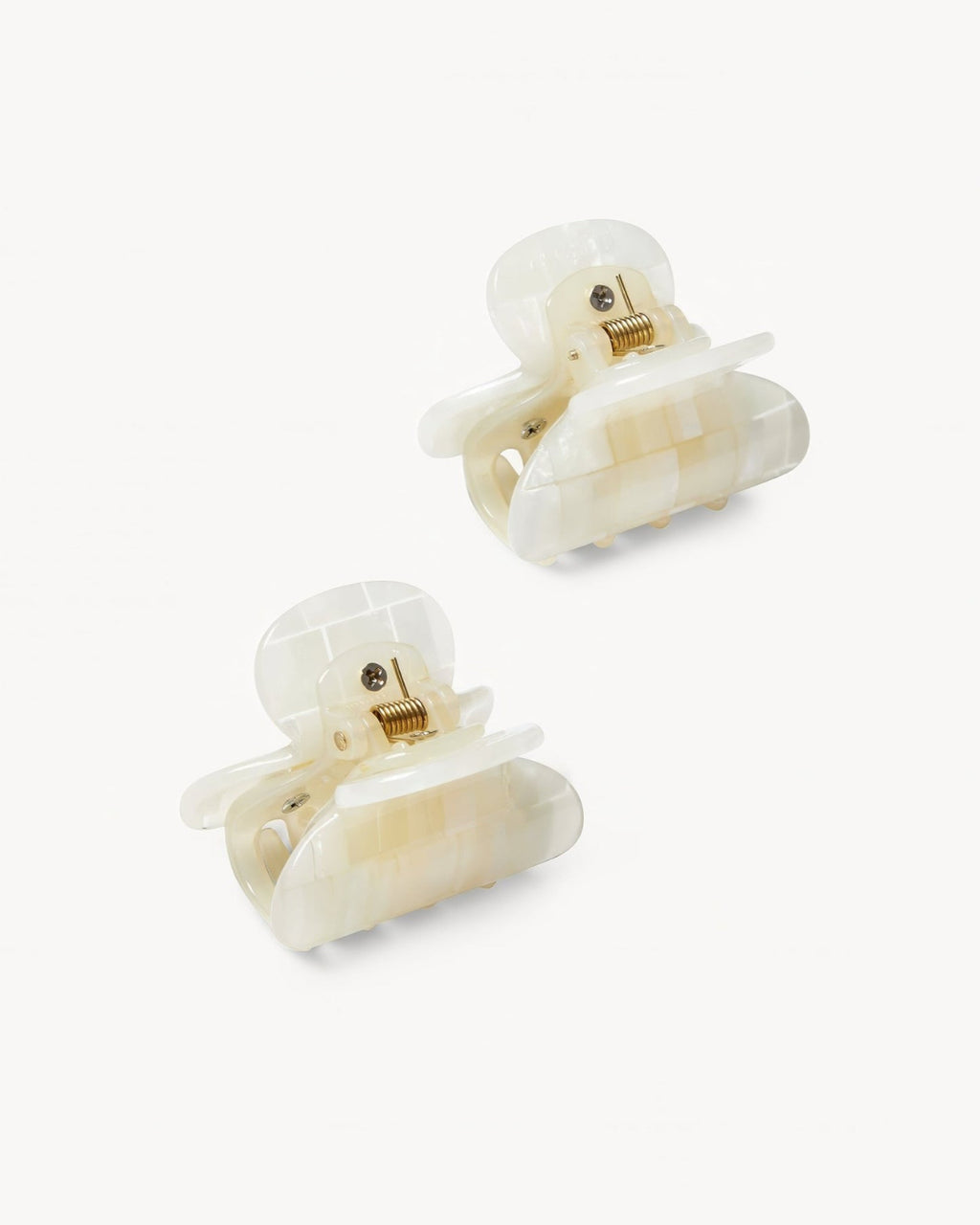 MINI HEIRLOOM CLIP OPALITE SHELL CHECKER jan-n-june 2