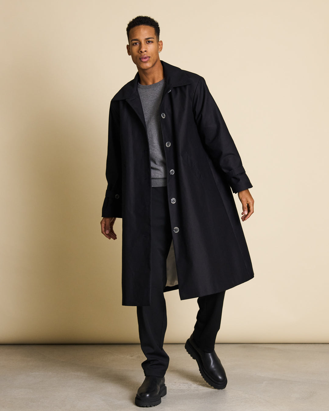 COAT TAGUS BLACK FOR MEN JAN N JUNE