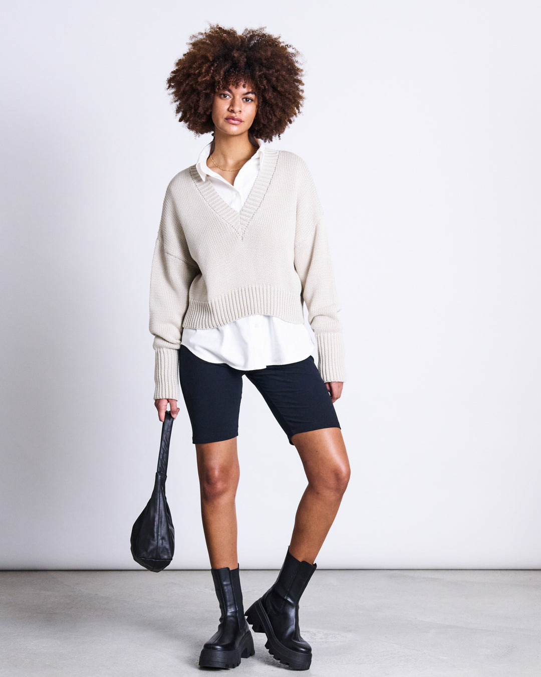 Black and white biker shorts store