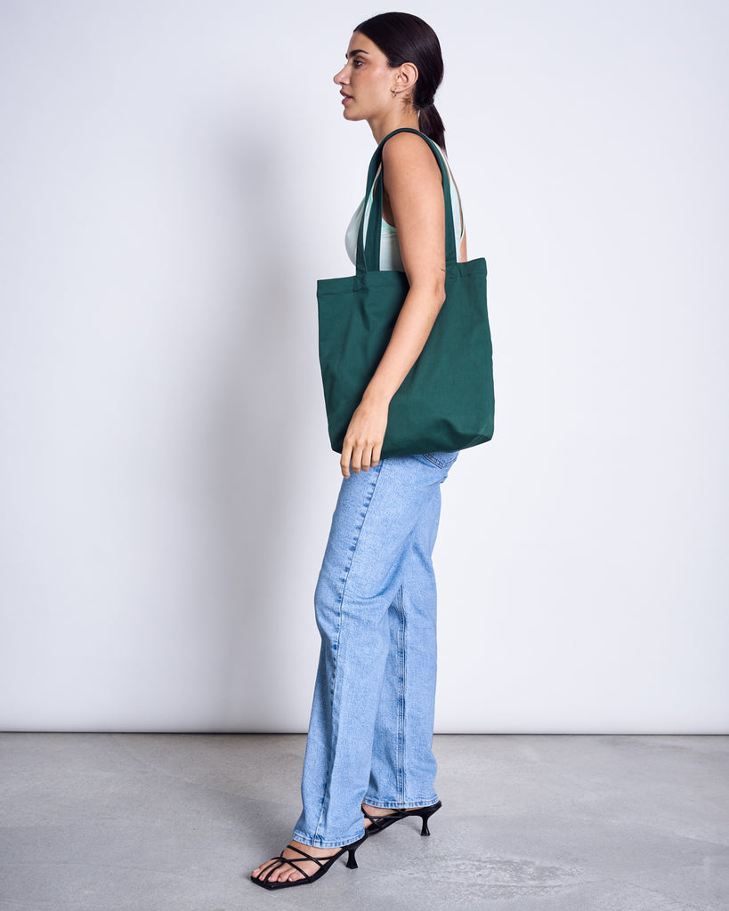 TOTE BAG DARK GREEN JAN N JUNE