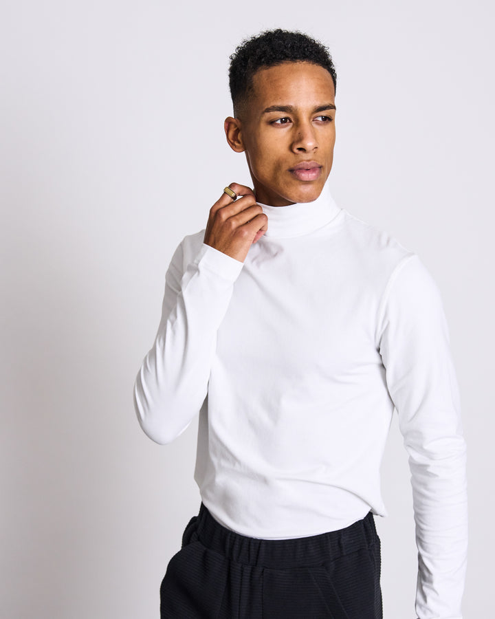 Mens white turtleneck near me top