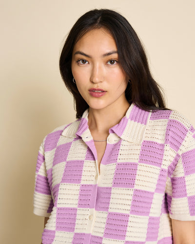 CROCHET SHIRT LEYRE ORCHID CHECKED